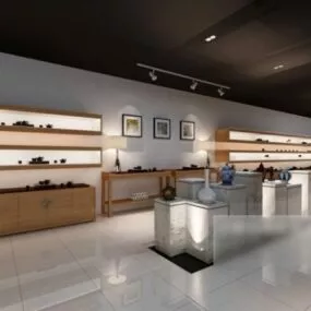 Porcelain Vase Shop 3d model