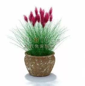 Potted Flowers Plant Lowpoly V1 3d model