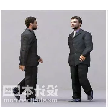 Young Businessman Walking Character 3d model Young Businessman Walking Character 3d model
