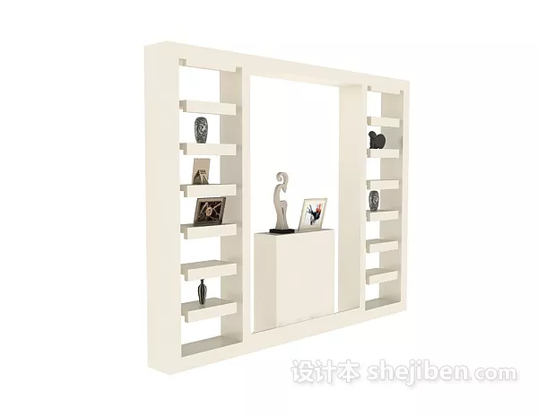 Tall Wooden Kitchen Cupboard 3d model