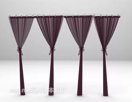Purple Flow Curtain 3d model Purple Flow Curtain 3d model