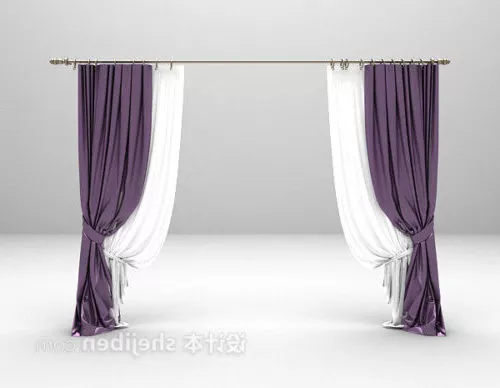 Fabric Curtain Set 3d model