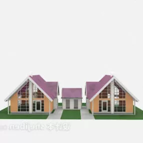 Purple Roof Villa 3d model