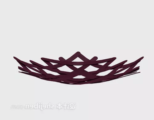 Purple Fruit Plate 3d model Purple Fruit Plate 3d model