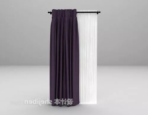 Thin Curtain Transparent Textile 3d model