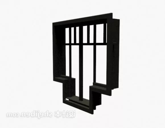 Push And Pull Window Frame 3d model Push And Pull Window Frame 3d model