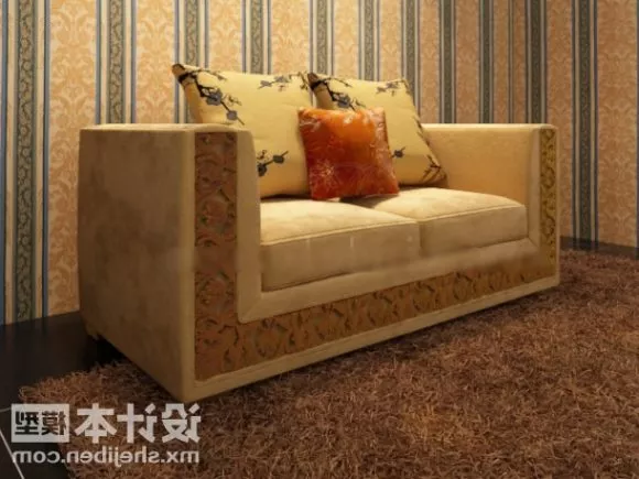 Upholstery Sofa Furniture Brown Color 3d model Upholstery Sofa Furniture Brown Color 3d model