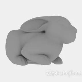 Rabbit Animal Sculpture Statue 3d model