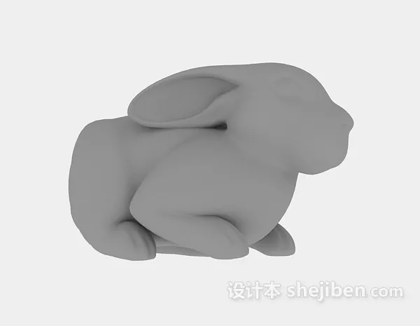 Rabbit Cartoon Rigged Character 3d model
