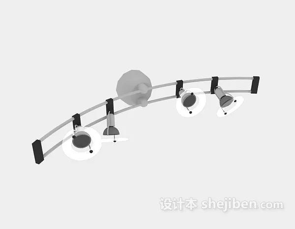 Rail Spotlight Accessories 3d model Rail Spotlight Accessories 3d model