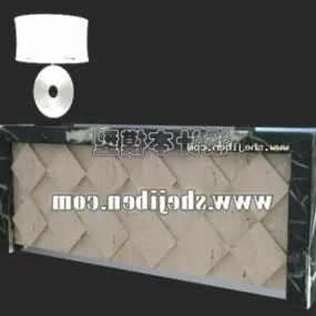 Reception Desk With Lamp 3d model