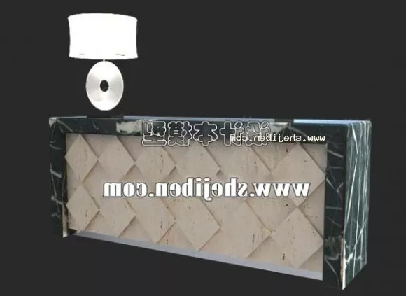 Work Desk With Under Drawers 3d model