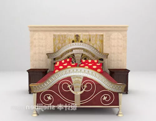 European Bed Combination 3d model European Bed Combination 3d model