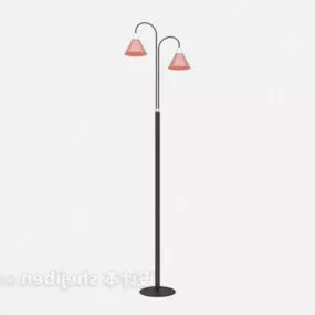 Red Bulb Street Light 3d model