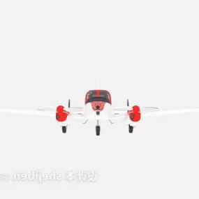 Red Helicopter 3d model