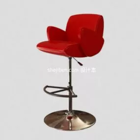 Red Bar Chair Modern Furniture 3d model