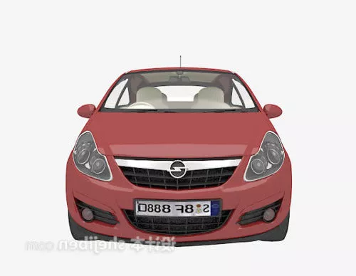 Red Painted Lowpoly Car 3d model Red Painted Lowpoly Car 3d model