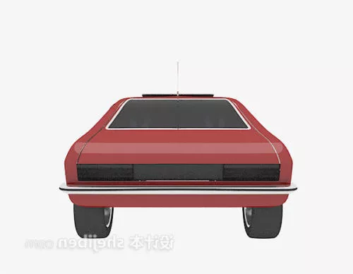 Red Hardtop Coupe Car 3d model