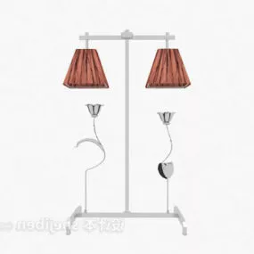 Red Cover European Table Lamp 3d model