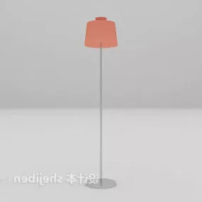 Red Shade Floor Lamp 3d model