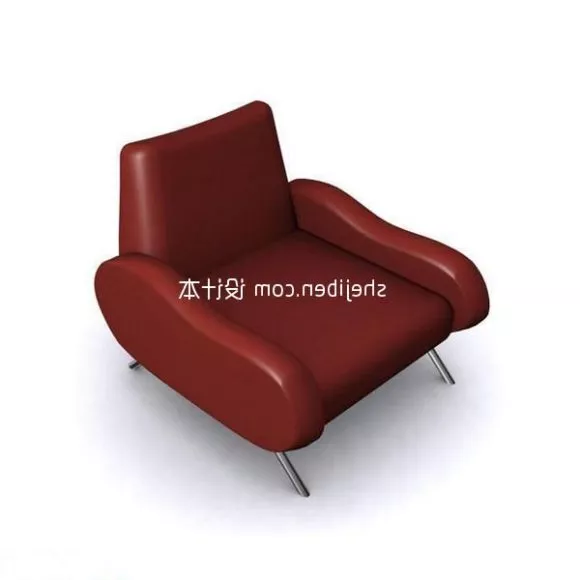 Egg Armchair Curved Back 3d model