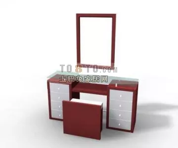 Drawing Table Wood Frame 3d model