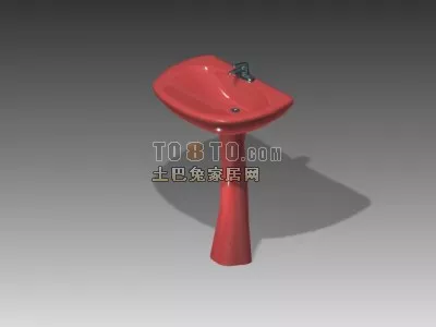 Washbasin Curved Shape 3d model