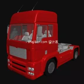 Toy Red Truck Head 3d model