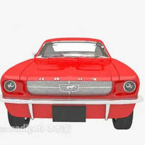Vintage Red Car Vehicle 3d model
