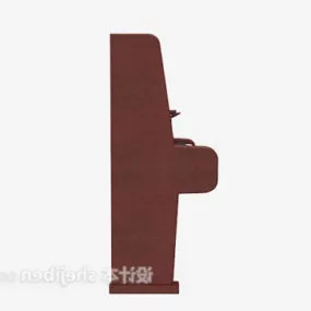 Red Color Piano 3d model