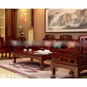 Redwood Sofa Chinese Furniture 3d model