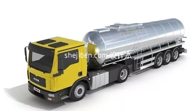 Satellite Truck With Antenna 3d model