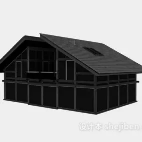 Vintage European Roof House Building 3d model