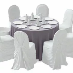 Restaurant Round Table Chair Combination 3d model