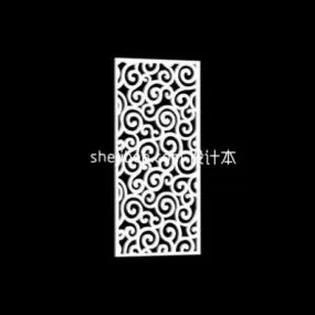 Cloud Pattern Carved Frame 3d model