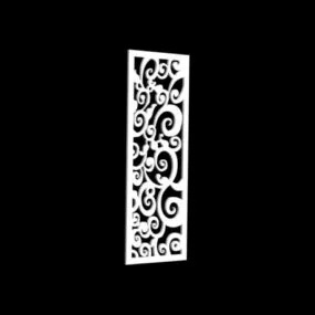 Partition Floral Pattern 3d model