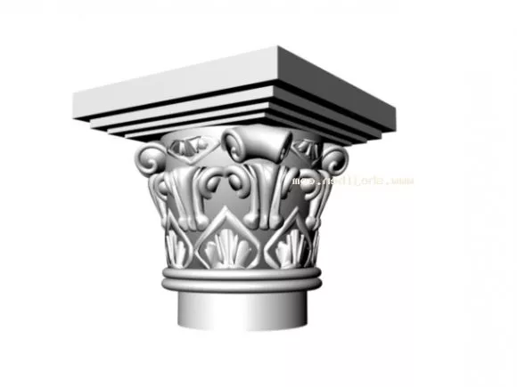 Classic Column Wall Panel 3d model