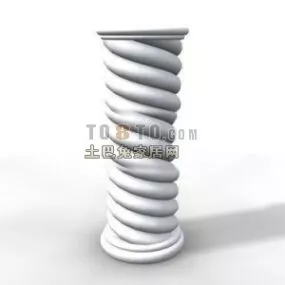 Roman Column Twist Shaped 3d model
