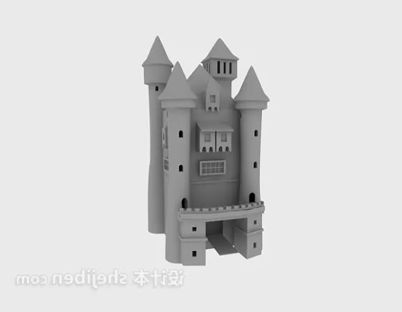 Low Poly Castle Scene 3d model
