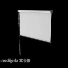 Room White Curtain Decorative 3d model