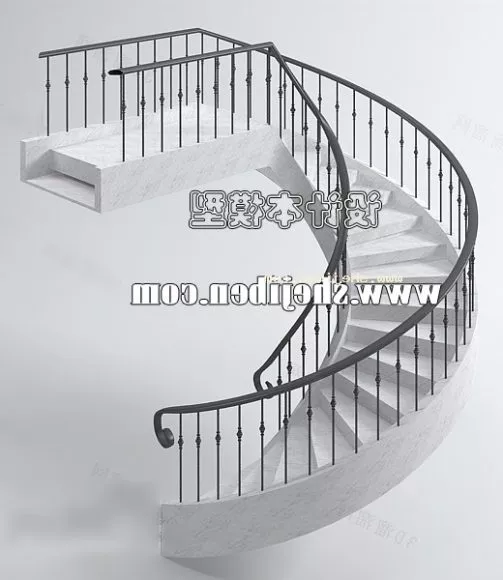 Round Staircase 3d model Round Staircase 3d model
