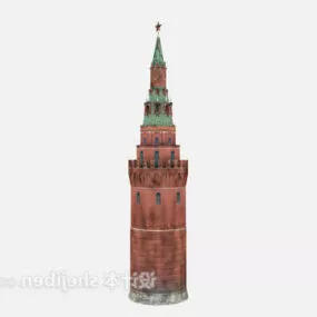 European Tower Ancient Building 3d model