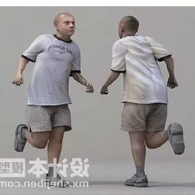 Teenager Running 3d model