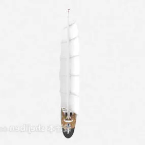 Traditional Sailboat 3d model