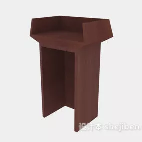 School Speech Podium 3d model