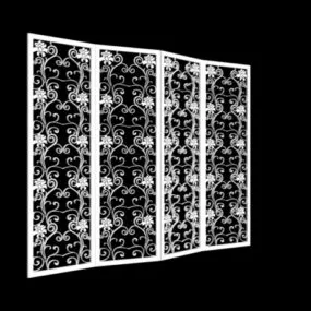 Screen Partition 4 Panels 3d model