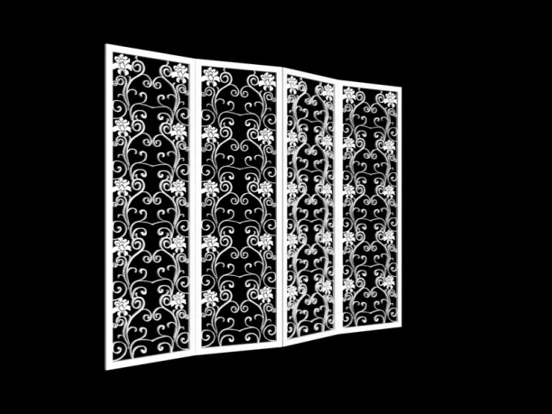 Cnc Partition Carved Wooden 3d model