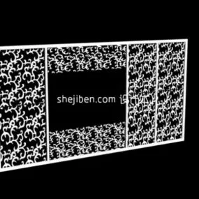 Sculpted Partition Frame 3d model