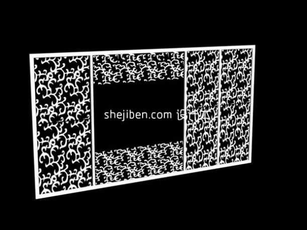 Sculpted Partition Frame 3d model Sculpted Partition Frame 3d model