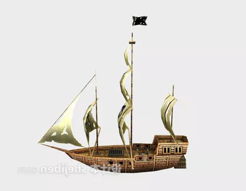 Ketch Sailboat 3d model